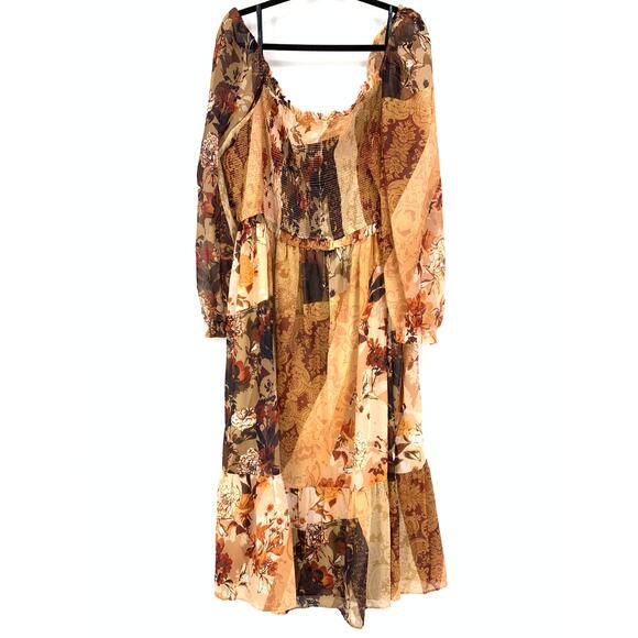 City Chic Women's Size XXL US 24 Paisley Puzzle A-Line Dress Multicolor NEW - Picture 1 of 7